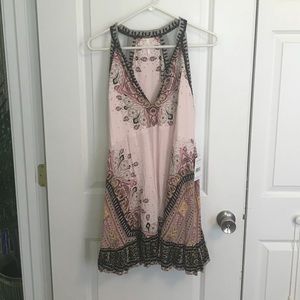 Free People Steal the Sun Printed Halter Dress